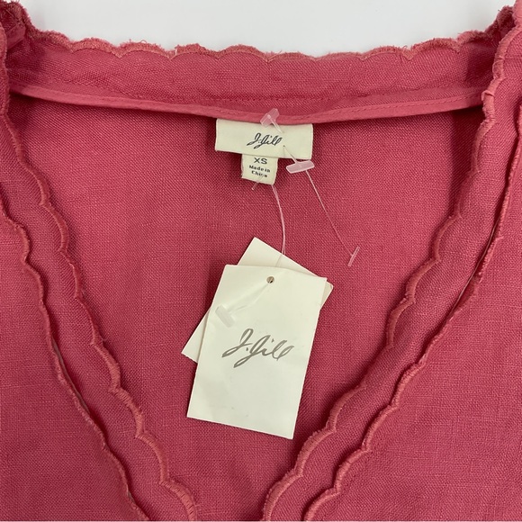 J. Jill NWT Aster Pink Linen Coastal Coatigan Jacket Duster Cardigan Lightweight - Picture 8 of 16